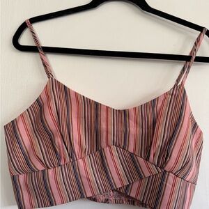 Striped Pink and Blue Women's Top